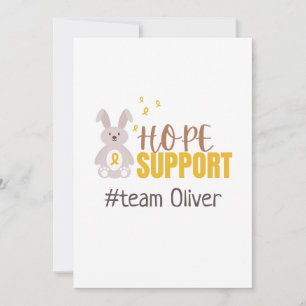 kinderkanker. Aangepaste #team naam Stationery Kaart