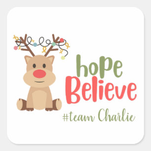 kinderkanker. Aangepaste #team naam Stickers