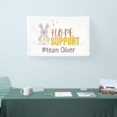 kinderkanker. Aangepaste #team naam.support Banner (Beurs)