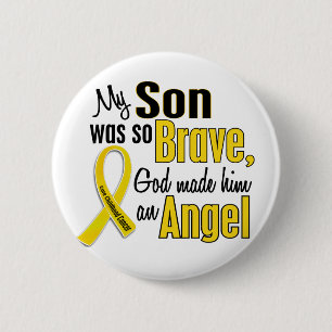 Kinderkanker ANGEL 1 Zoon Ronde Button 5,7 Cm