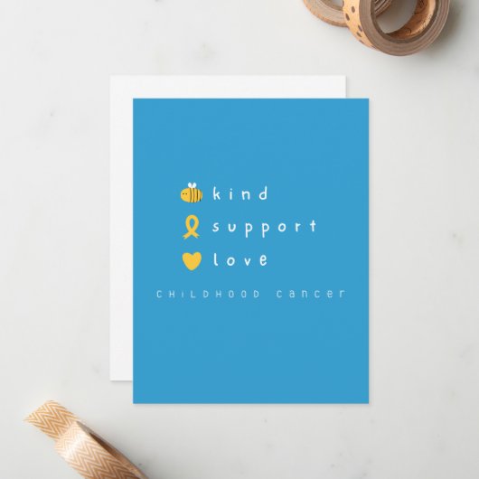 kinderkanker.be kind.support.Flat Note Kaarten Notitiekaartje (Voorkant / Achterkant in situ)