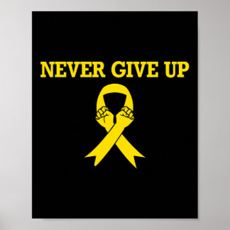 Kinderkanker Bewustzijn Shirt voor Mannen Vrouwen  Poster