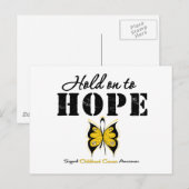 Kinderkanker blijft vol hoop briefkaart (Voorkant / Achterkant)