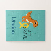 kinderkanker. brave.custom naam-Puzzel Legpuzzel (Horizontaal)