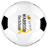 kinderkanker.brave krijger.Custom Voetbal (Gedraaid)