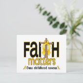 Kinderkanker Faith Matters Cross 1 Briefkaart (Staand voorkant)