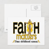 Kinderkanker Faith Matters Cross 1 Briefkaart (Voorkant / Achterkant)
