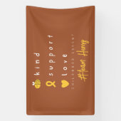 kinderkanker gepersonaliseerde naam Banner Sign (Verticaal)