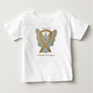 Kinderkanker Gold Awareness Ribbon Angel Shirt