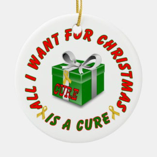 Kinderkanker - Gold Awareness Ribbon-kerst Keramisch Ornament