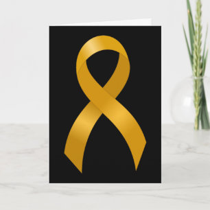 Kinderkanker Gold Ribbon Kaart