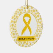 Kinderkanker Gold Ribbon Ornament (Rechts)