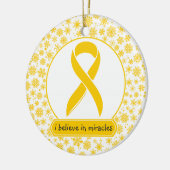 Kinderkanker Gold Ribbon Ornament (Links)