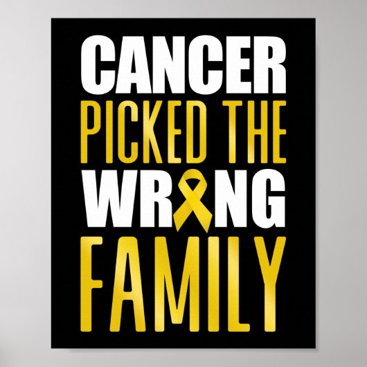 Kinderkanker heeft het verkeerde lint van de famil poster (Voorkant)