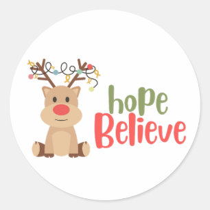 Kinderkanker. Hoop gelooft Kerst sticker