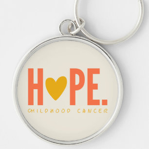 kinderkanker HOPE gouden hart Sleutelhanger