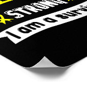 Kinderkanker Ik ben sterk dat ik een overlevende b Poster (Hoek)