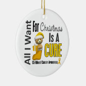 Kinderkanker Ik wil alleen kerstsieraden Keramisch Ornament (Rechts)