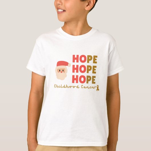 kinderkanker kerstman hoop Kinder T-shirt (Voorkant)