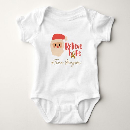 kinderkanker Kerstmis Custom Baby Bodysuit (Voorkant)