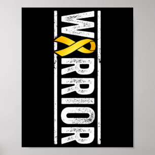 Kinderkanker krijger - Pediatric Golden Awaren Poster