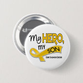 Kinderkanker MIJN HERO MIJN SON 42 Ronde Button 5,7 Cm (Voorkant /achterkant)