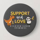 Kinderkanker. Ondersteuning & liefde. Button (Voorkant)