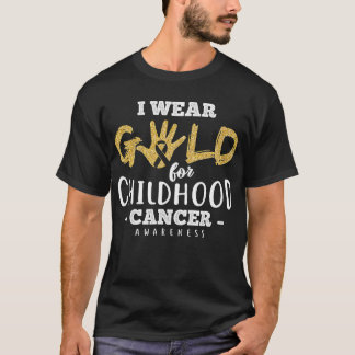 Kinderkanker Overlevende ik heb Gold Awareness Gi  T-shirt