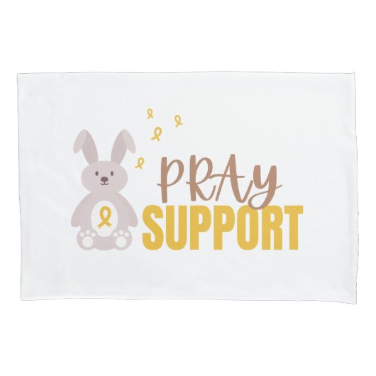 Kinderkanker Pray Support Kussensloop (Voorkant)