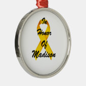 Kinderkanker Ribbon Ornament (Rechts)