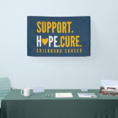 kinderkanker steun hoop genezen Banner Sign (Beurs)