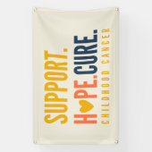 kinderkanker steun hoop genezen Banner Sign (Verticaal)