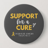 Kinderkanker. Steun voor een remedie. Button (Voorkant)