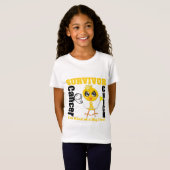 Kinderkanker Survivor Chick Ribbon T-shirt (Voorkant volledig)