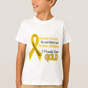 Kinderkanker voor iedereen... Ik Draag trots Gold T-shirt
