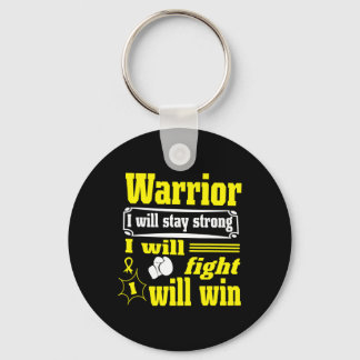 Kinderkanker-wortel Ik zal sterk blijven. Sleutelhanger