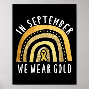 Kinderkankerbewustzijn Regenboog In September Drag Poster