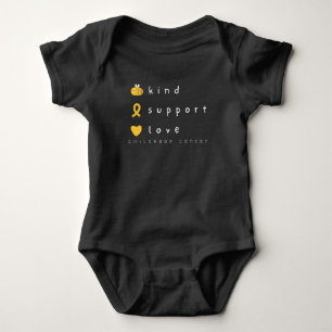 kinderkankerbewustzijn schattig Baby One-Piece Romper