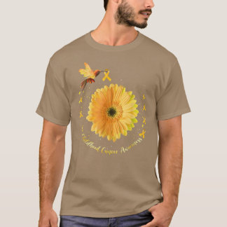 Kinderkankerbewustzijnsbewuste T-shirt Hummingbird