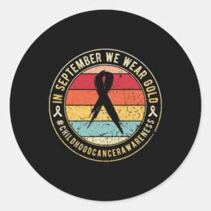 Kinderkankerbewustzijnsmaand in september vint ronde sticker