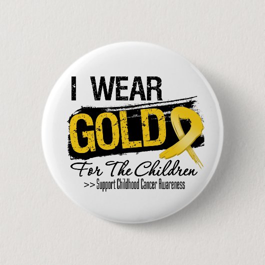 Kinderkankerlint voor kinderen ronde button 5,7 cm (Voorkant)