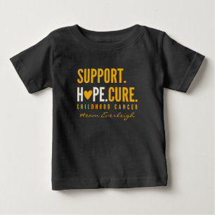 kinderkankerondersteuning Custom name Baby T-Shirt