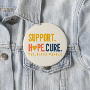 Kinderkankersteun Hope Cure Buttonnen Ronde Button 4,0 Cm