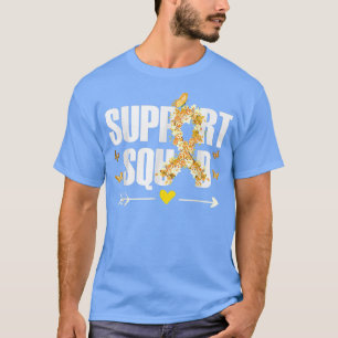 Kinderkankersupporter ondersteunt Squad Gold Ribbo T-shirt
