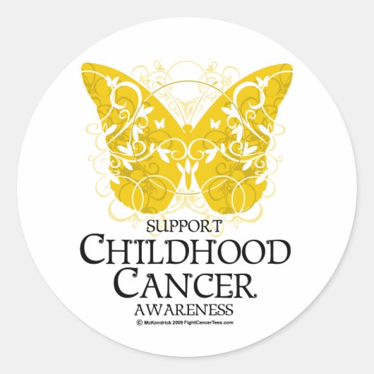 Kinderkankervlinder Ronde Sticker (Voorkant)