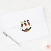 Kinderkostuumstickers II Ronde Sticker (Envelop)
