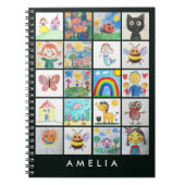 Kinderkunst Keepsake 20 tekeningen Collage Notitieboek (Voorkant)