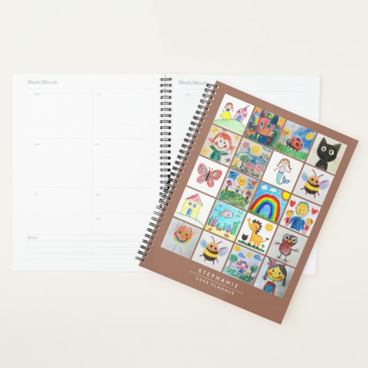 Kinderkunst Keepsake 20 tekeningen Collage Planner (Display)