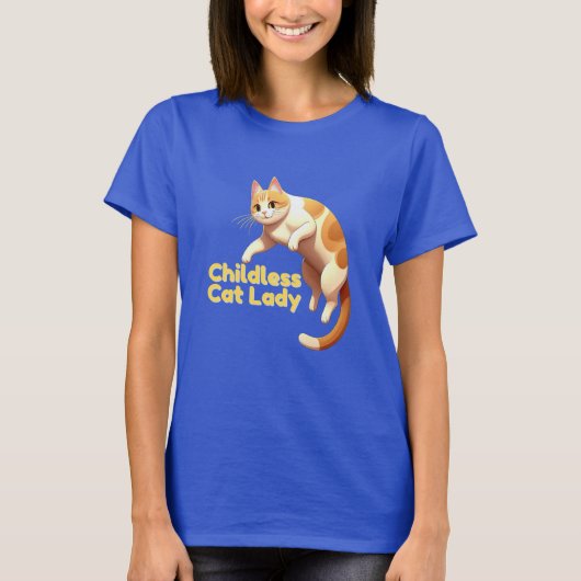 Kinderloos Cat Lady T-shirt (Voorkant)