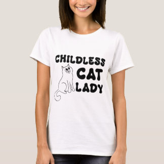 Kinderloos Cat Lady - Zwart op Wit T-shirt